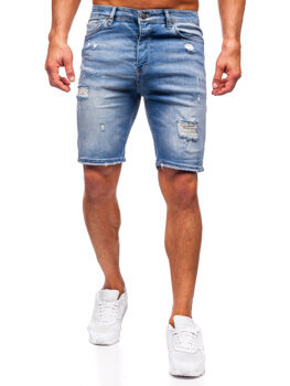 Pantaloncini in jeans da uomo azzurro Bolf 0367
