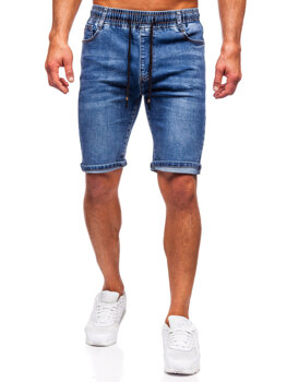 Pantaloncini in jeans da uomo blu Bolf 9315