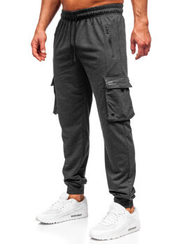 Pantaloni cargo da tuta jogger da uomo antracite Bolf JX6360