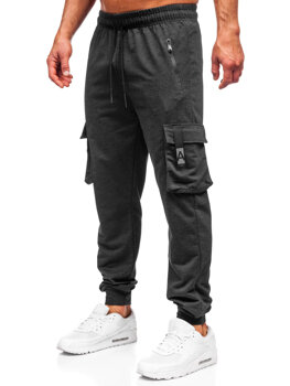 Pantaloni cargo da tuta jogger da uomo grafite Bolf JX6362