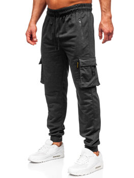Pantaloni cargo da tuta jogger da uomo grafite Bolf JX6363