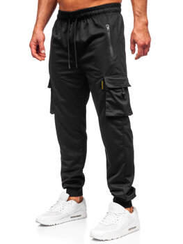 Pantaloni cargo da tuta jogger da uomo nero Bolf JX6363