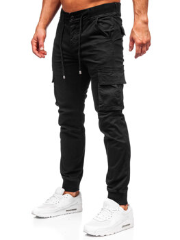 Pantaloni cargo jogger da uomo nero Bolf MP0208N