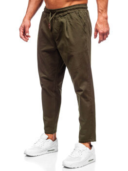 Pantaloni chino in tessuto da uomo khaki Bolf 6237