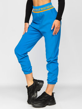 Pantaloni di tuta da donna azzurri Bolf H1007A
