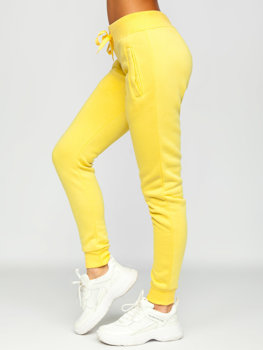 Pantaloni di tuta da donna gialli Bolf CK-01-33
