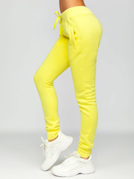 Pantaloni di tuta da donna gialli Bolf CK-01