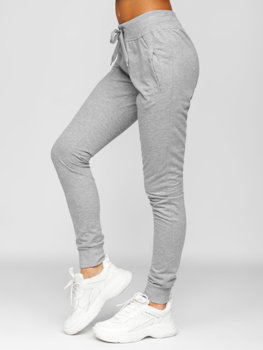 Pantaloni di tuta da donna grigi Bolf CK-01