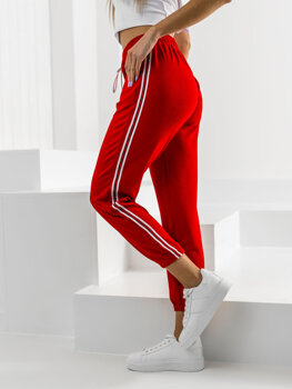 Pantaloni di tuta da donna rossi Bolf YW01020A