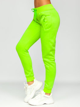 Pantaloni di tuta da donna verde-fluorescenti Bolf CK-01