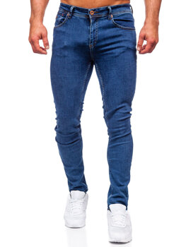 Pantaloni in jeans regular fit da uomo blu Bolf 1122