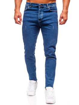 Pantaloni in jeans regular fit da uomo blu Bolf 6052