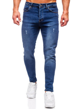 Pantaloni in jeans regular fit da uomo blu Bolf 6217