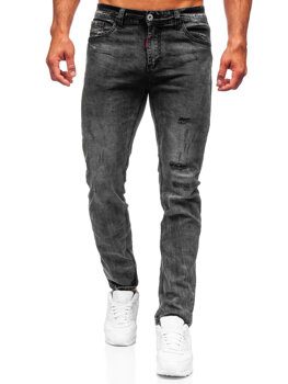 Pantaloni in jeans regular fit da uomo neri Bolf K10010-2