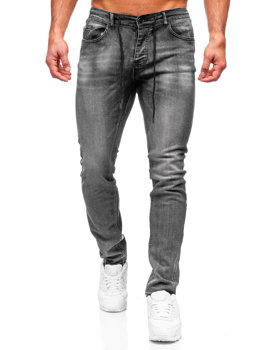 Pantaloni in jeans regular fit da uomo neri Bolf MP021G