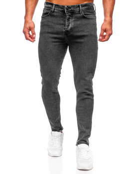 Pantaloni in jeans regular fit da uomo nero Bolf 6026