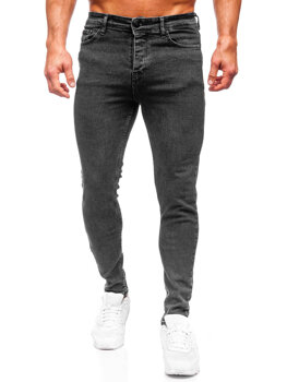 Pantaloni in jeans regular fit da uomo nero Bolf 6027