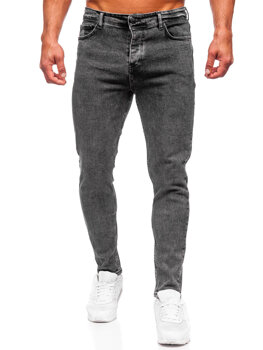 Pantaloni in jeans regular fit da uomo nero Bolf 6028