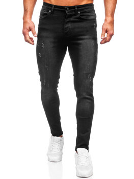 Pantaloni in jeans regular fit da uomo nero Bolf 6156