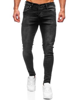 Pantaloni in jeans skinny fit da uomo nero Bolf R923