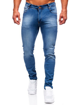 Pantaloni in jeans slim fit da uomo blu Bolf 6528