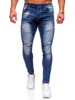 Pantaloni in jeans slim fit da uomo blu Bolf MP0024B