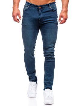 Pantaloni in jeans slim fit da uomo blu scuri Bolf 5066-2