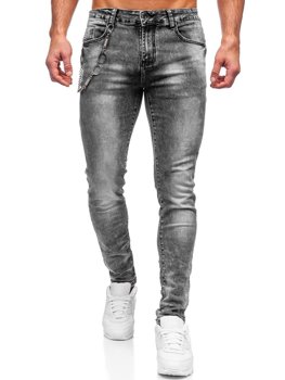Pantaloni in jeans slim fit da uomo grigi Bolf 61005S0
