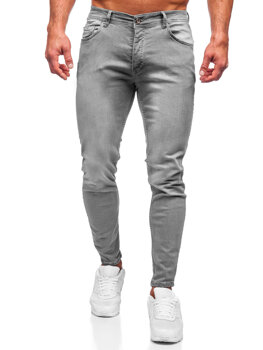 Pantaloni in jeans slim fit da uomo grigi Bolf R920