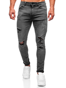 Pantaloni in jeans slim fit da uomo neri Bolf KS2081A