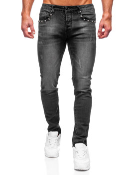 Pantaloni in jeans slim fit da uomo neri Bolf MP0057N