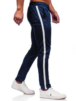 Pantaloni in tessuto tipo jogger da uomo blu Bolf 0013