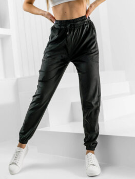Pantaloni in velluto da tuta da donna nero Bolf HL241