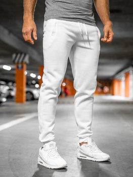 Pantaloni jogger da uomo bianchi Bolf XW01