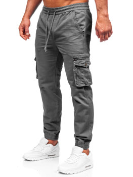 Pantaloni jogger tipo cargo da uomo grafite Bolf MP0181G