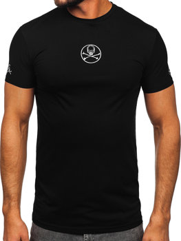 T-shirt con stampa da uomo nera Bolf MT3040