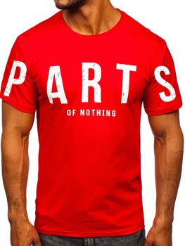 T-shirt con stampa da uomo rossa Bolf 1180
