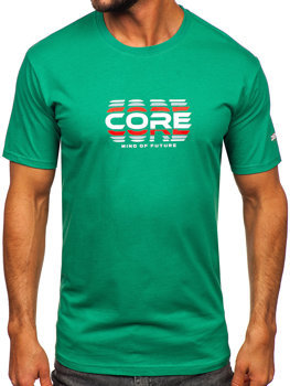 T-shirt in cotone da uomo verde Bolf 14731