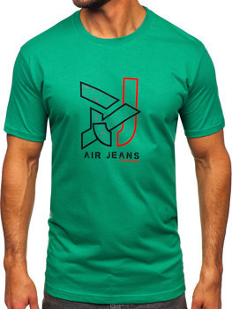 T-shirt in cotone da uomo verde Bolf 14769