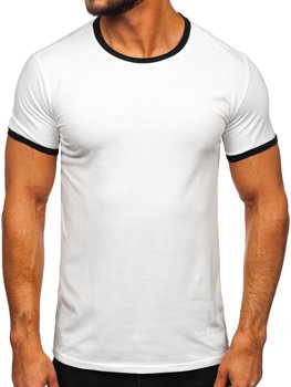 T-shirt senza stampa da uomo bianca Bolf 8T83