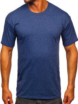 T-shirt senza stampa da uomo blu Bolf B10