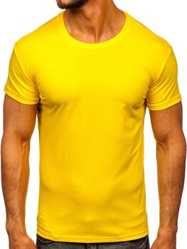 T-shirt senza stampa da uomo gialla Bolf 2005