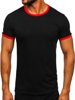 T-shirt senza stampa da uomo nera Bolf 8T83