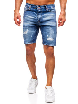Uomo Pantaloncini in jeans Blu scuro Bolf 0588