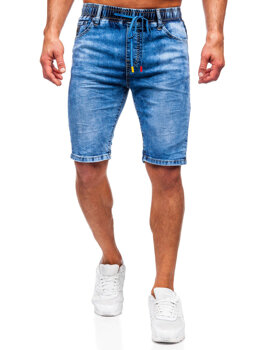 Uomo Pantaloncini in jeans Blu scuro Bolf TF183