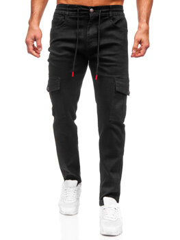 Uomo Pantaloni in jeans cargo nero Bolf 9503