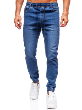 Uomo Pantaloni in jeans jogger blu scuro Bolf 8122
