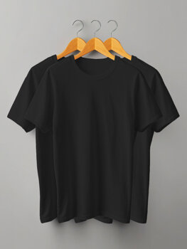Uomo T-shirt basic Nero Bolf SD211-3P 3PACK