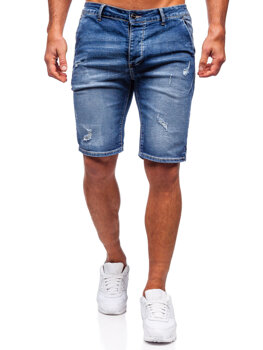 Pantaloni Jeans Shorts Jeans Bermuda Corto Pantaloni Corto Denim Classic da Uomo BOLF motivo 