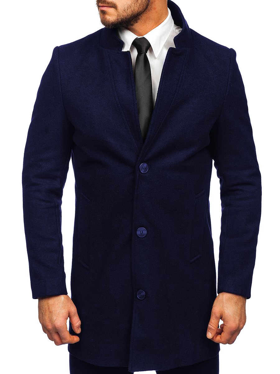 cappotto blu uomo